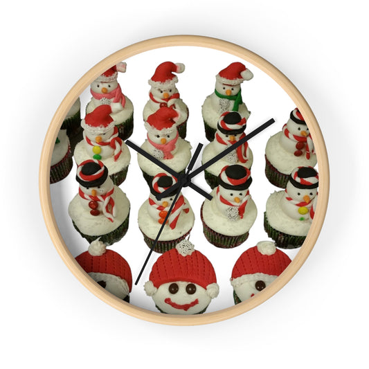 Christmas Cupcakes Wall Clock