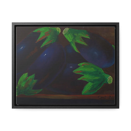 Canvas Wall Art - Vibrant eggplants Gallery Wrap